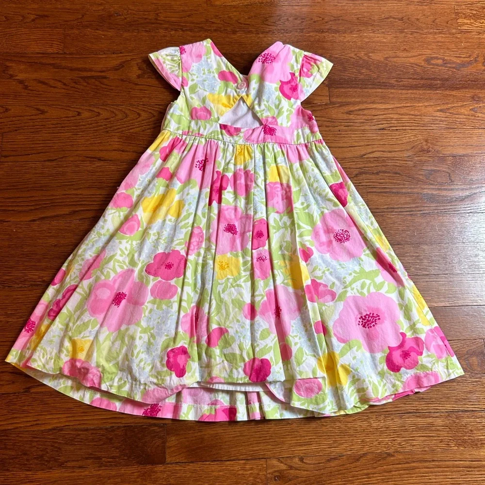 Pink Floral Gymboree Dress with Bow